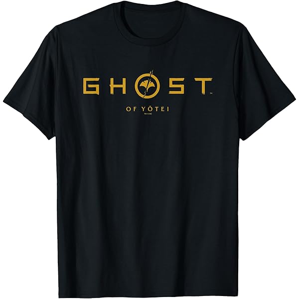 Amazon | Ghost Of Yotei Black And Yellow Minimalistic Logo Tシャツ